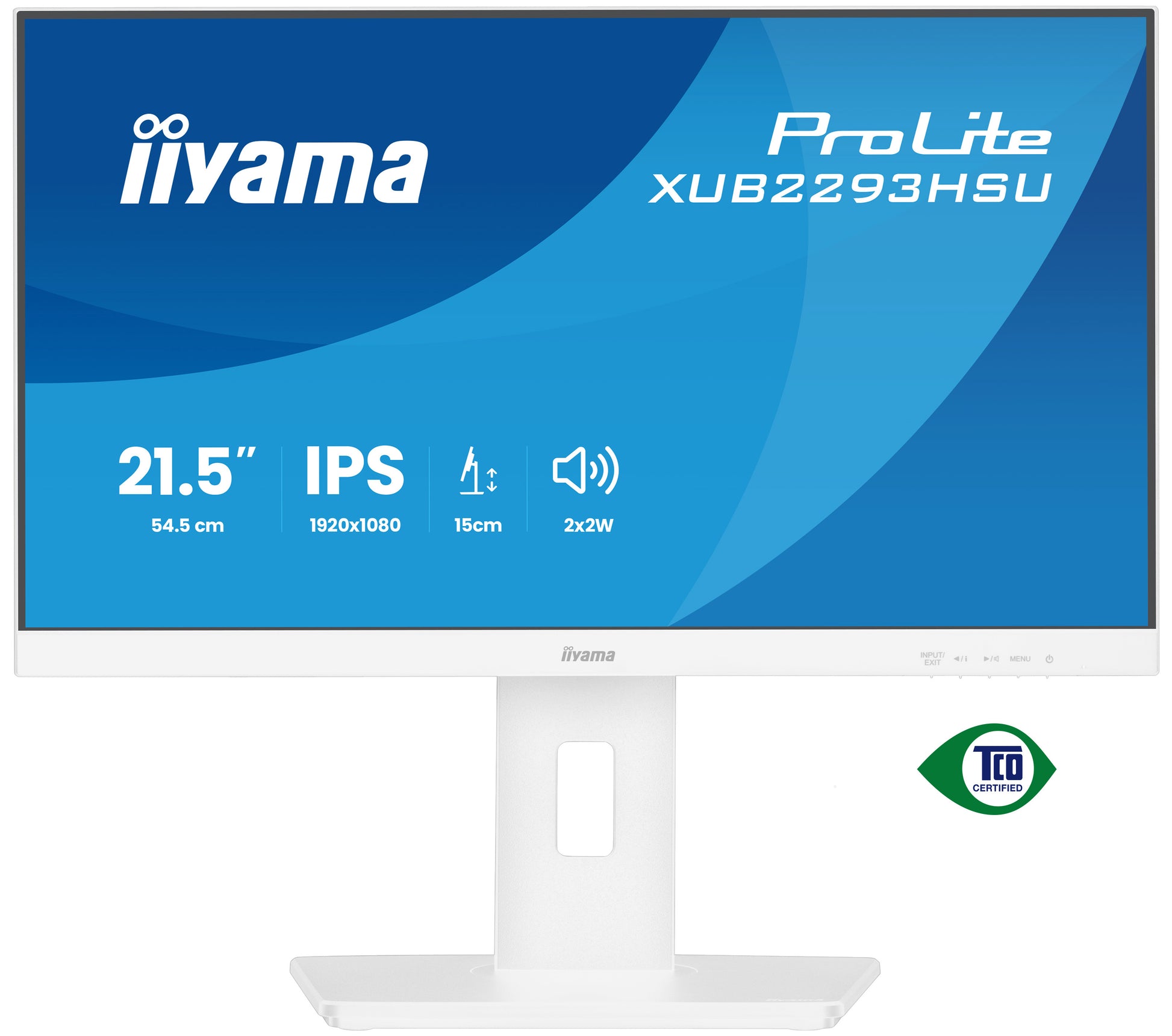 iiyama ProLite XUB2293HSU-W7 – Monitor, 21", 1920 × 1080 (Full HD), IPS, 100 Hz, 300 cd/m²