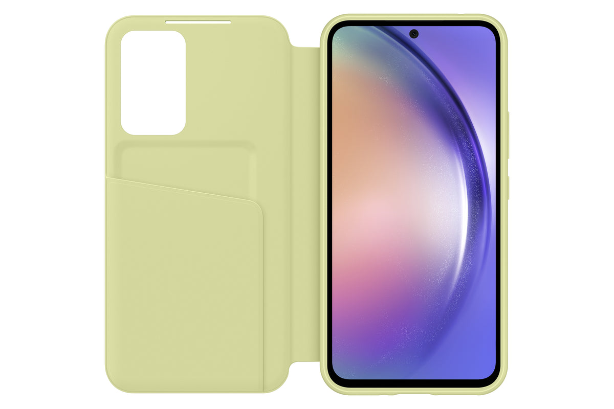 Samsung Smart View Wallethülle – für Samsung Galaxy A54, mit Kartenfach, Limette