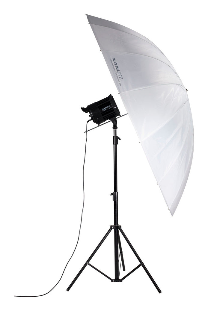 Nanlite U-180ST Schirm – 1,8 m Durchmesser, 1,1 m Höhe, Glasfaser – für Nanlite und andere – Transparent/Weiss