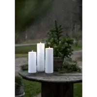 Star Trading Dekorative Aussenleuchte – 32,5 cm, 0,11 W, Warmweiss, IP44, Batteriebetrieb, Timer, Weiss