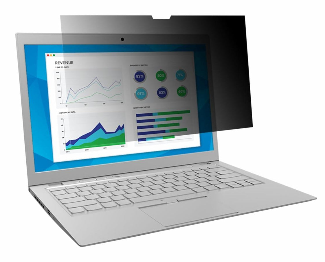 3M Blickschutzfilter mit Flip-Befestigung für Laptop 13,3", 16:10 – 287 × 179 mm