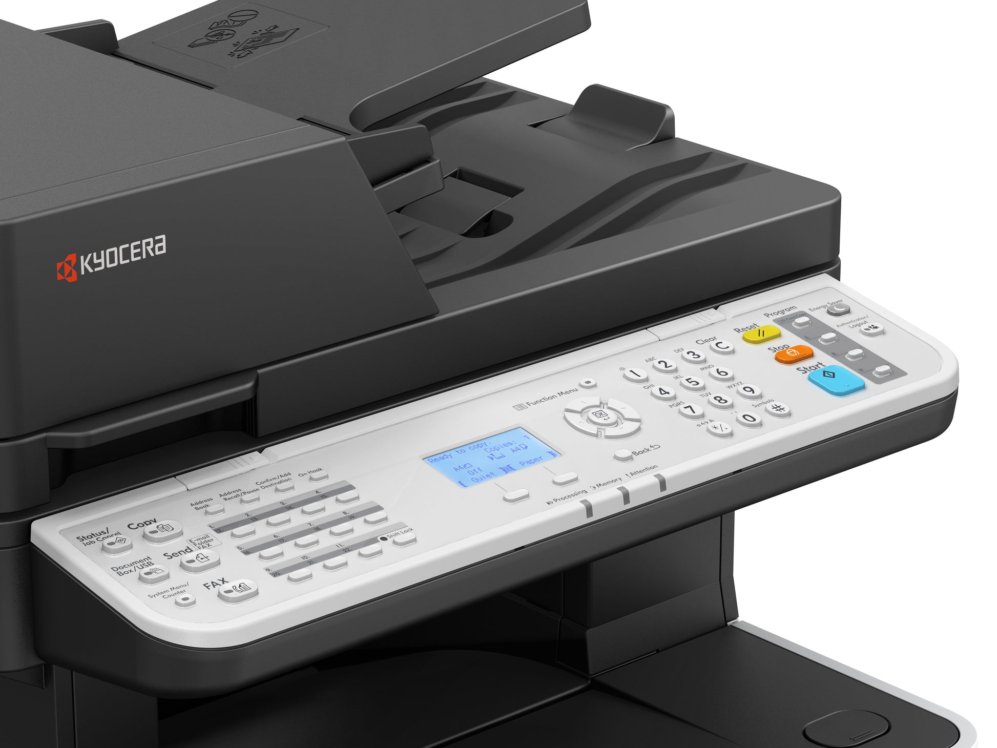 Kyocera MA4500fx – S/W Laser-MFP A4, 4-in-1 – USB/LAN – Duplex, Duplex-ADF – 45 Seiten/Min S/W