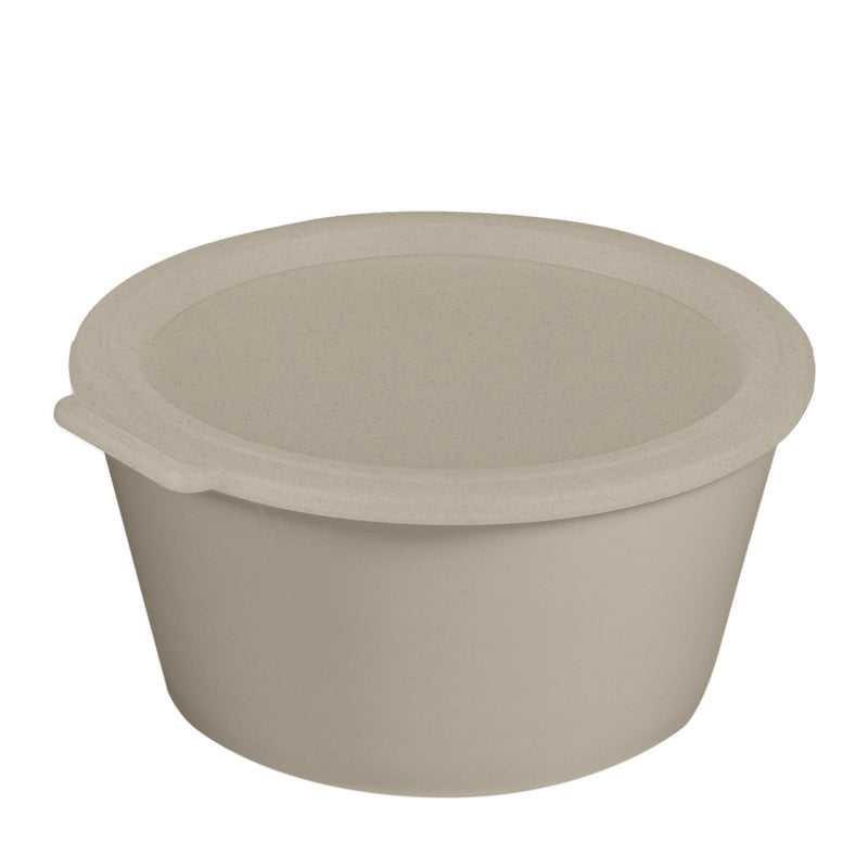 Koziol Salatschüssel – 2,2 l, Kunststoff (biozirkulär), Beige, mit Deckel, spülmaschinenfest