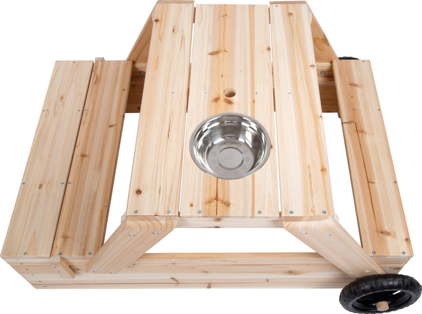 Small foot Sandkasten – mit integrierten Bänken – 176 × 46 × 81 cm – ab 2 J. – Holz, Stoff, Kunststoff