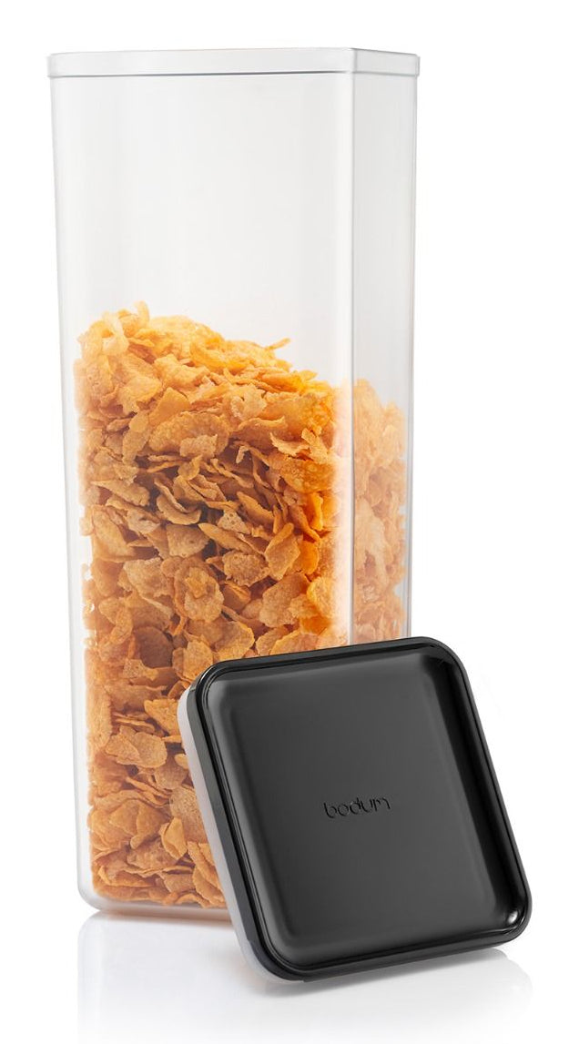 Bodum Vorratsdosen-Set Canteen – 12-teilig (4×1 l, 2×1,2 l, 4×0,5 l, 2×2,6 l) – eckig – Kunststoff – schwarz