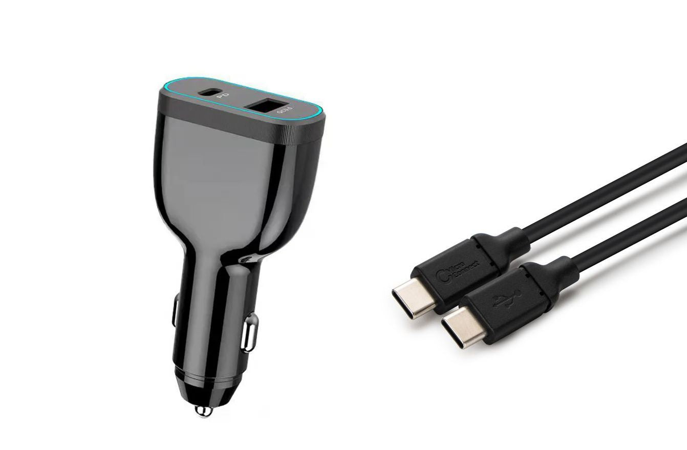 CoreParts Auto-Ladegerät 78 W – USB-C×1 – PD 3.0, QC 3.0 – für Laptop, Tablet & Smartphone mit USB-C