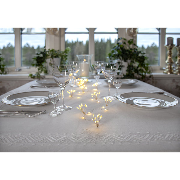 Star Trading Lichterkette Dew Drop Flower 729-53 – 1,4 m, 0,9 W, Warmweiss, Silber/Transparent, Batteriebetrieben