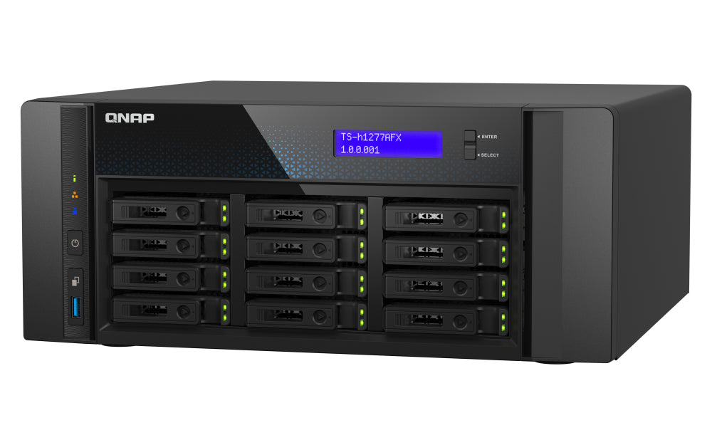 QNAP 12-Bay R7-9000 Speichergerät – 32 GB, SATA, UDIMM DDR5 2,5"
