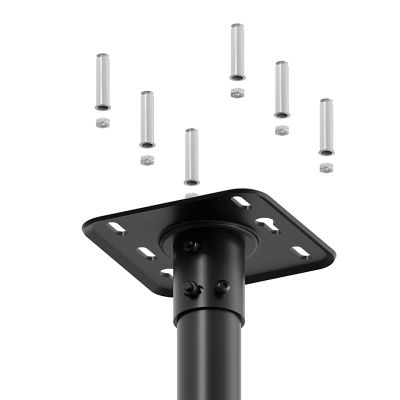 Hagor CPS – Deckenflansch, Schwarz, 205×205×87 mm