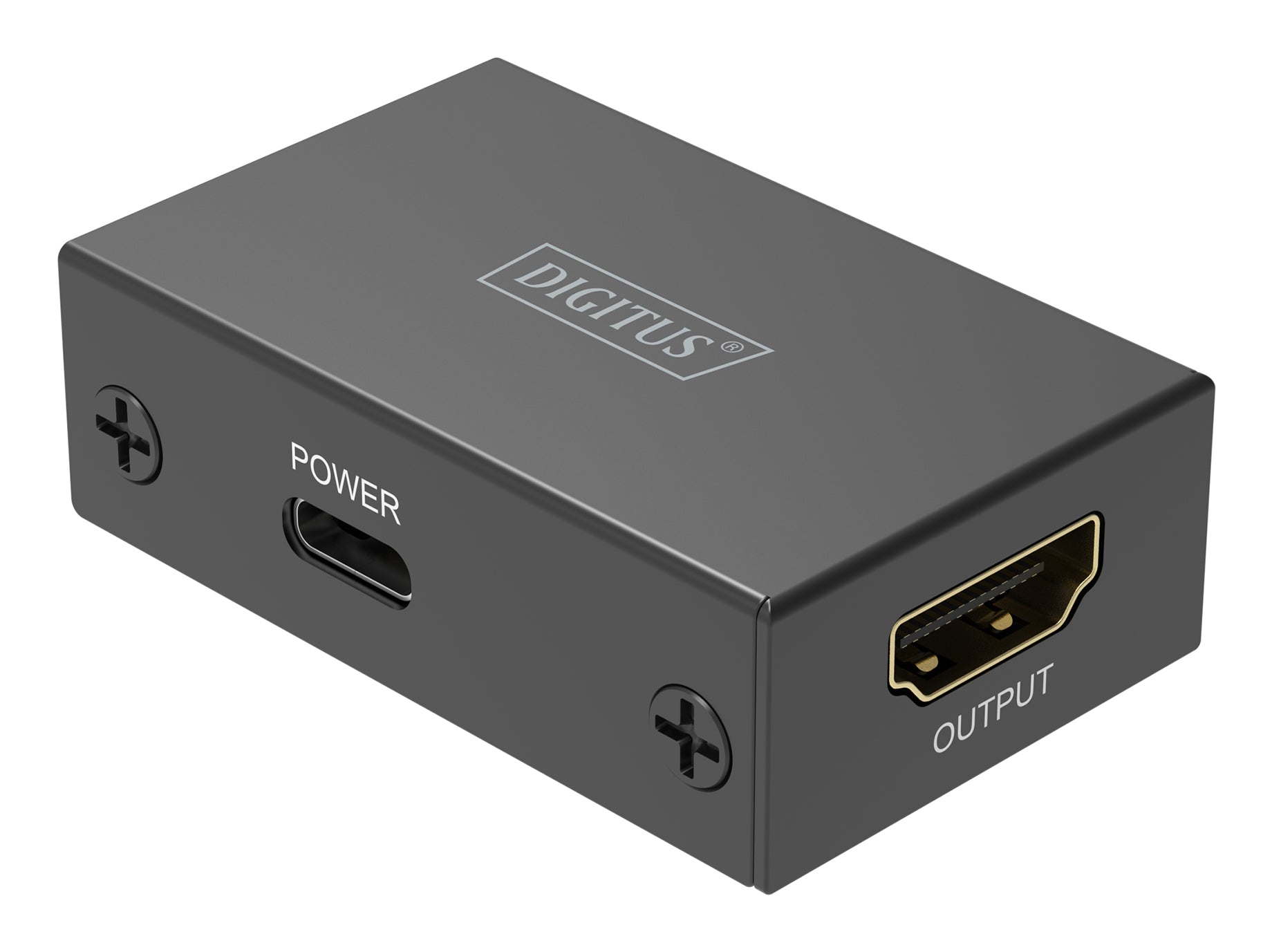 Digitus AV-Repeater – 8K/60 Hz, HDMI 2.1, 13 m, USB-gespeist – Schwarz, Metall