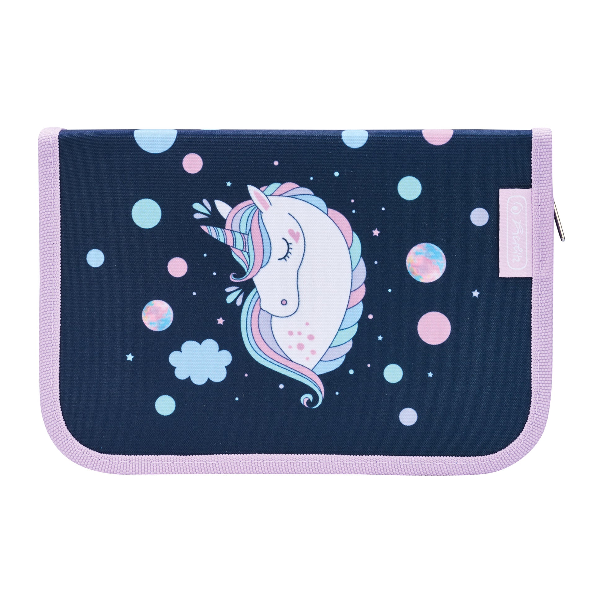 Herlitz Schüleretui, gefüllt (31-teilig), Unicorn Dreams, rosa, 20,5 × 14 × 3,8 cm
