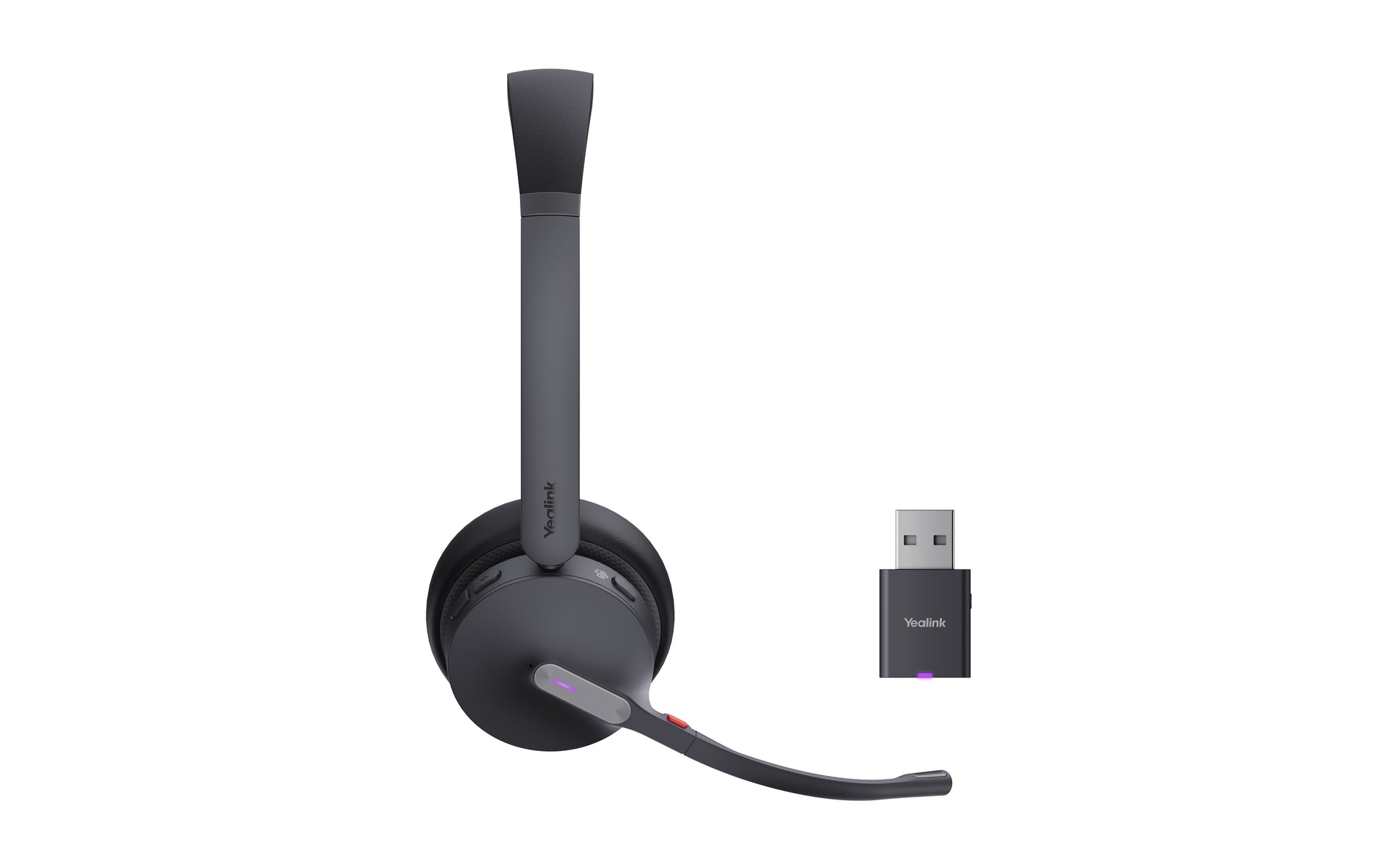 Yealink WH64 – Duo Headset (On-Ear) – Bluetooth, USB (Micro-USB) – für Microsoft Teams – schwarz – bis 16 h