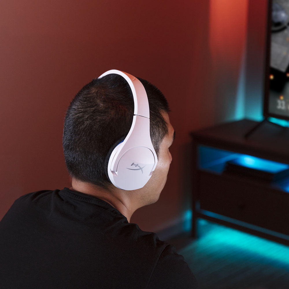 HyperX Cloud Stinger Core Gaming-Headset – On-Ear, Stereo, Kabel + BT, für PS5, PS4, Blau/Weiss