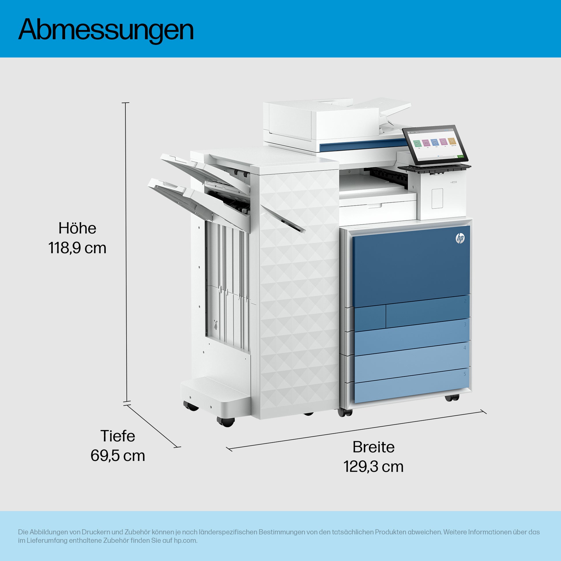 HP Color LaserJet Enterprise Flow MFP8801z+ – Farbiger Laser-MFP – 60 ppm S/W