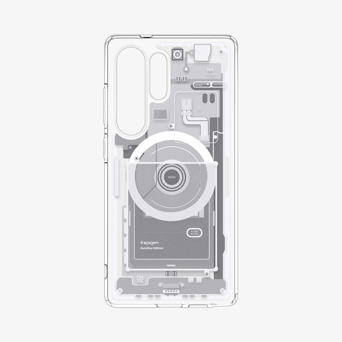 Spigen Ultra Hybrid MagFit – Backcover – für Samsung Galaxy S25 Ultra, PC+TPU, Weiss, bis 1,2 m Sturzsicher