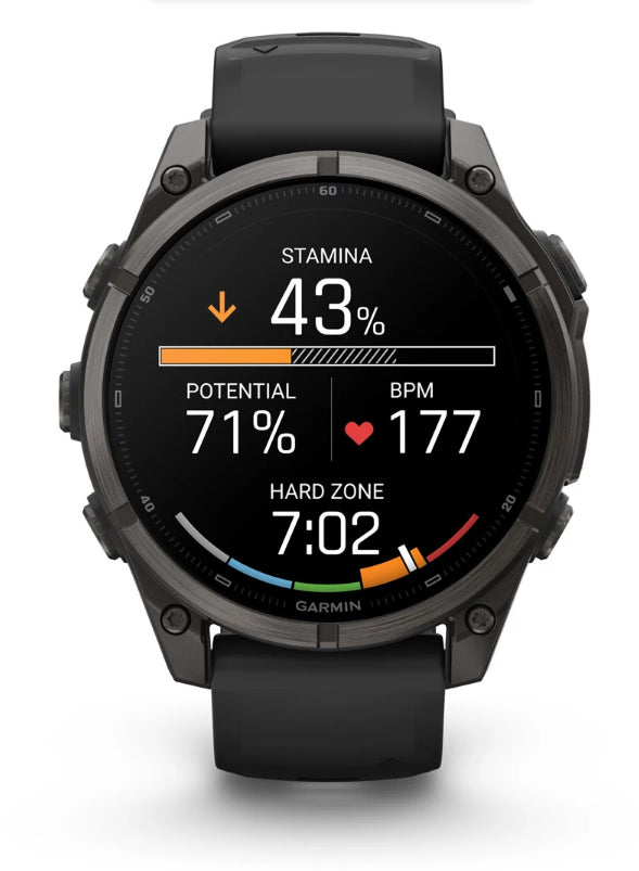 Garmin Fenix 9 47 mm GPS – Titan Carbongrau, Grau, 100 m, für Android, iOS