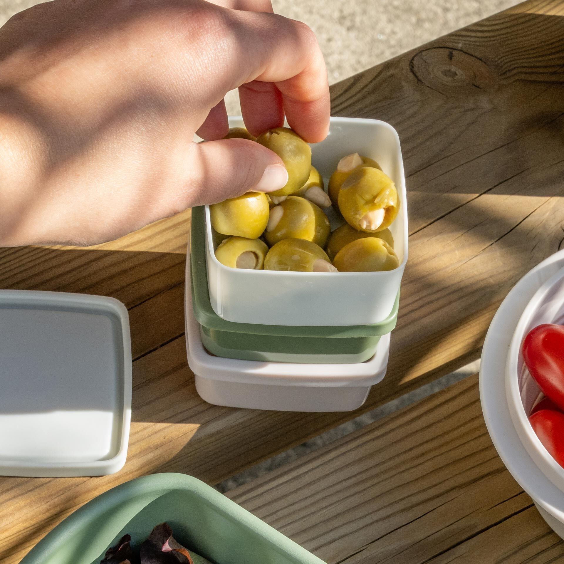 Fackelmann Lunchbox-Set 3-teilig, 7 × 7 × 3,5 cm, Kunststoff, gemischt