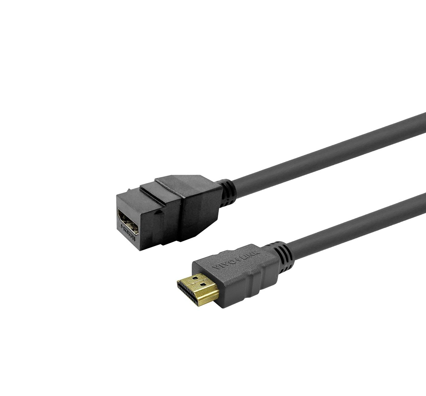 Vivolink PROKEYHDMIFM1B Keystone-Adapter – HDMI (Buchse) zu HDMI (Stecker) – Schwarz
