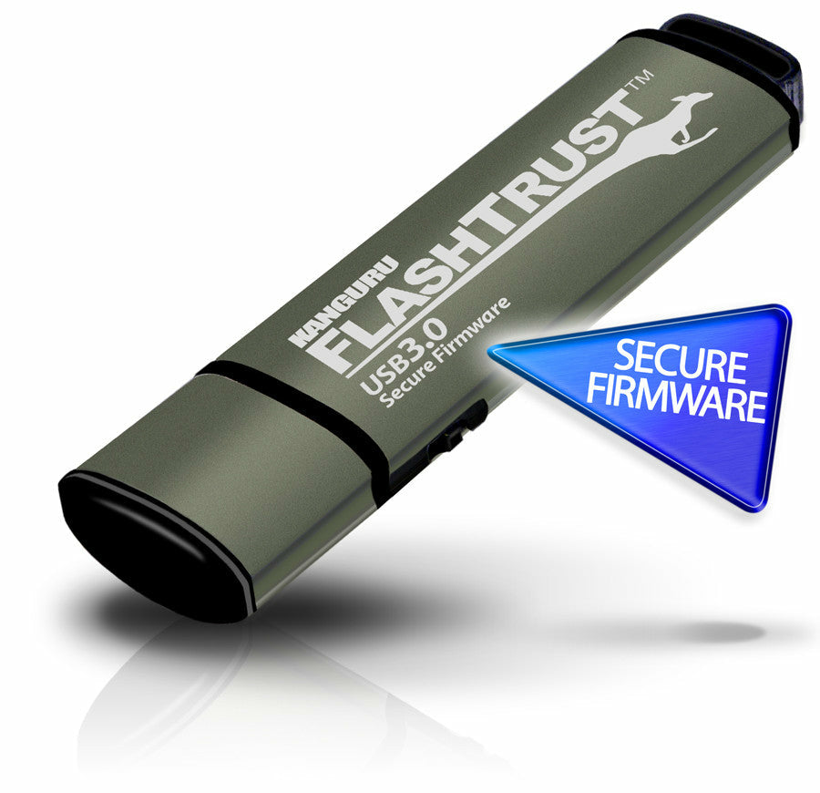 iStorage Kanguru FlashTrust 512 GB – USB Typ-A, 300/250 MB/s, Schreibschutz