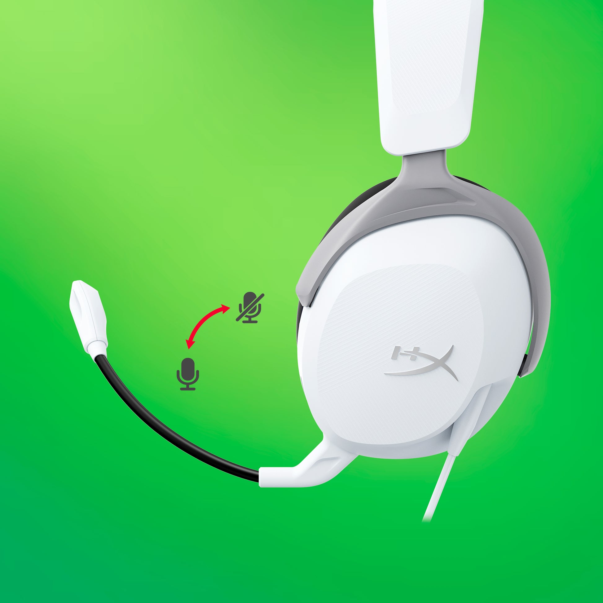 HyperX CloudX Stinger 2 Core Gaming-Headset – Over-Ear, Stereo, Kabelgebunden, 3,5 mm Klinke, Weiss