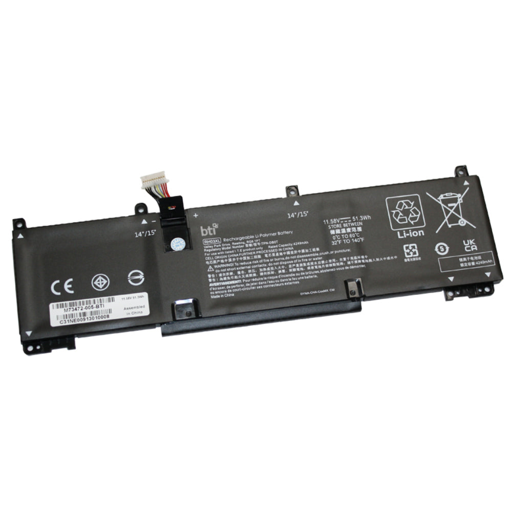 BTI M73472-005 Notebook-Akku – für HP EliteBook 640 G9 – 51,3 Wh, 11,58 V (3 Zellen) – Schwarz