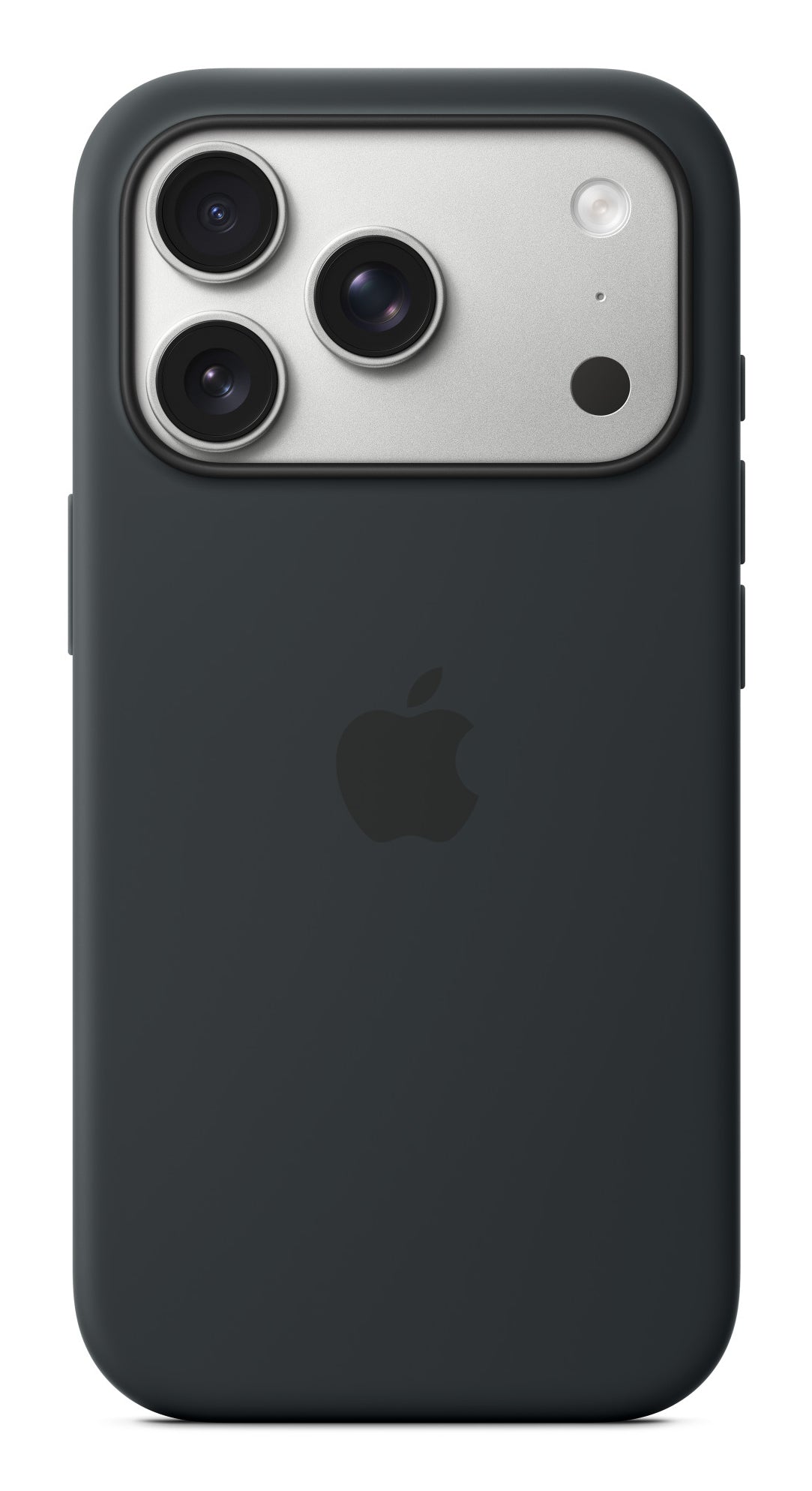 Apple Silikonhülle – Rückcover – für Apple iPhone 17 Pro, MagSafe, Silikon+Mikrofaser, Schwarz