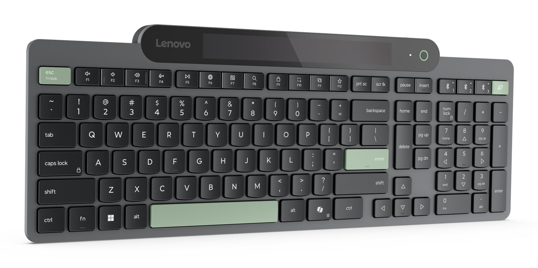 Lenovo Tastatur – Bluetooth 5.1 – USB‑C Ladeport – Solar – QWERTY (US‑INT)