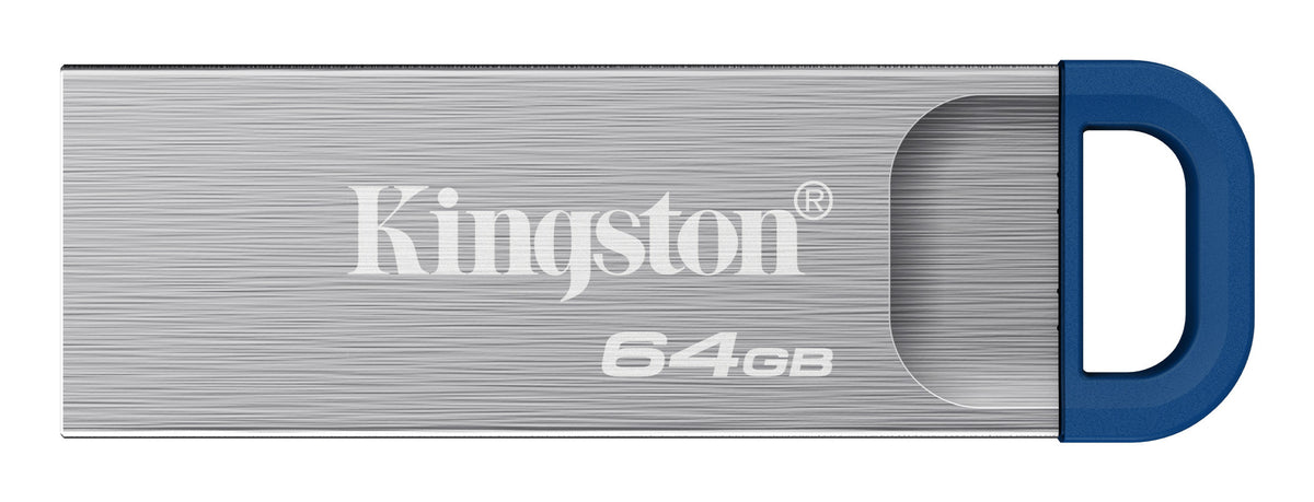 Kingston Technology Kingston DataTraveler Kyson 64 GB – USB 3,2 Gen 1 Typ-A, 220 MB/s, Metall, Schlüsselanhänger