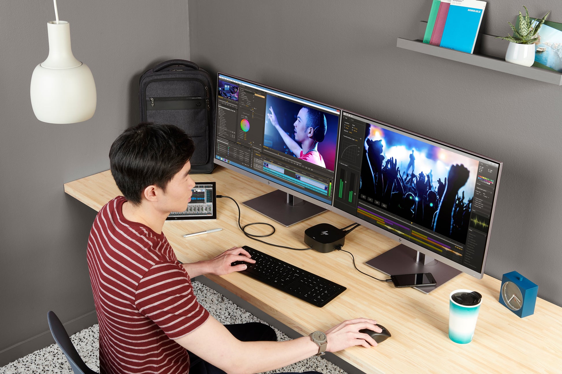 HP G5 Dockingstation – USB-C, 2× DP, 1× HDMI, 4× USB-A, 1× USB-C, 100 W PD, GbE, für Windows/Mac/ChromeOS