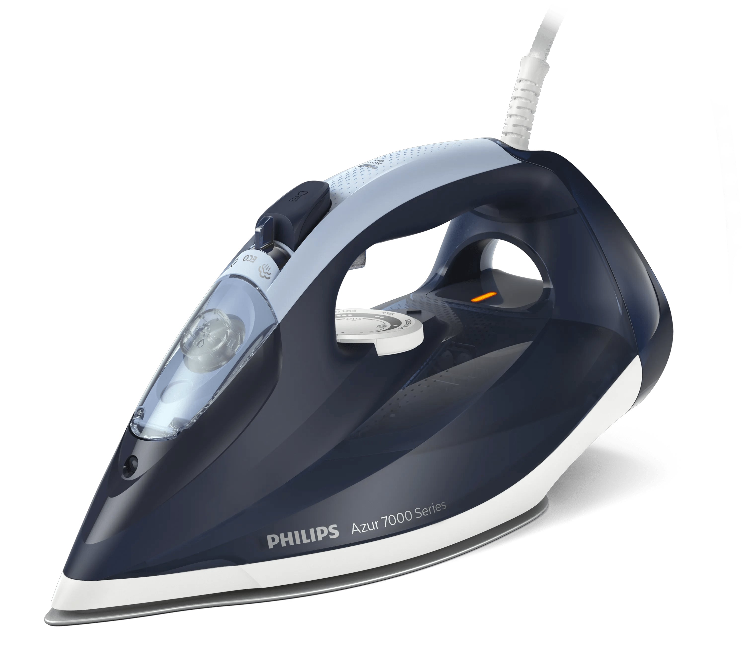 Philips Trocken- & Dampfbügeleisen DST7030/20 – SteamGlide Plus-Sohle, 250 g/min Dampfstoß, 2800 W, Blau