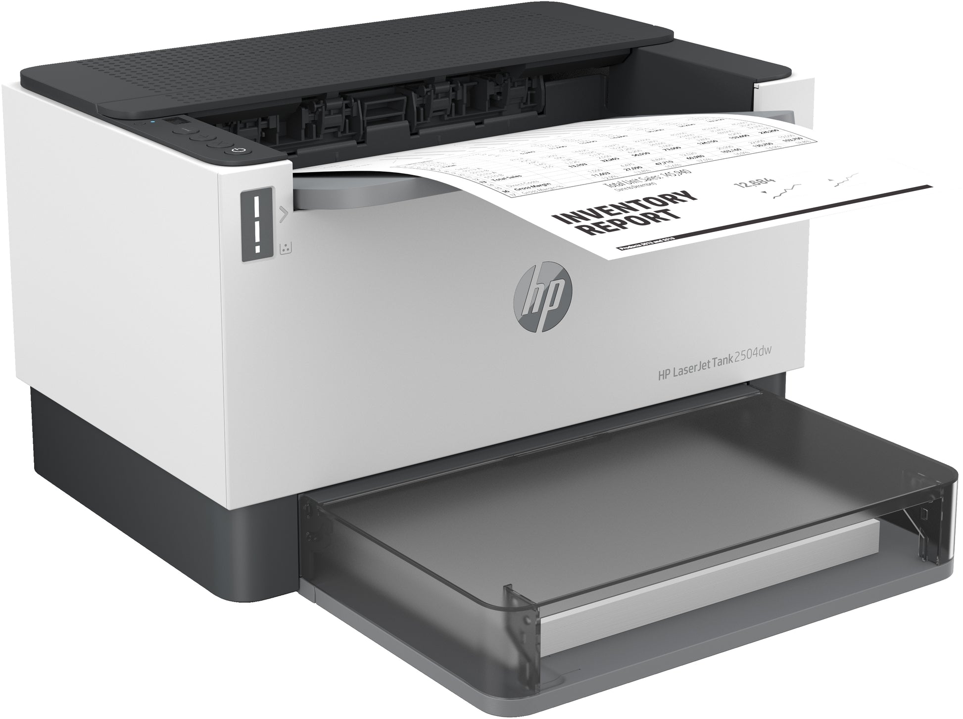 HP LaserJet Tank 2504Dw – A4, S/W, Duplex, 22 S./Min., 600 × 600 dpi, WLAN/LAN/USB, Papier: 250 Blatt