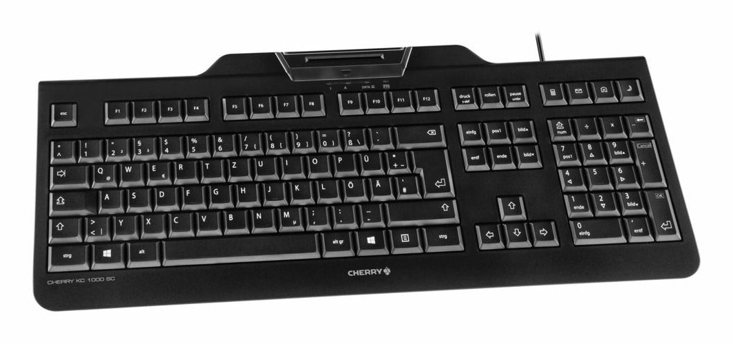 CHERRY KC 1000 SC – Tastatur, kabelgebunden (USB-A), US-Layout (EN) – für Windows & Linux