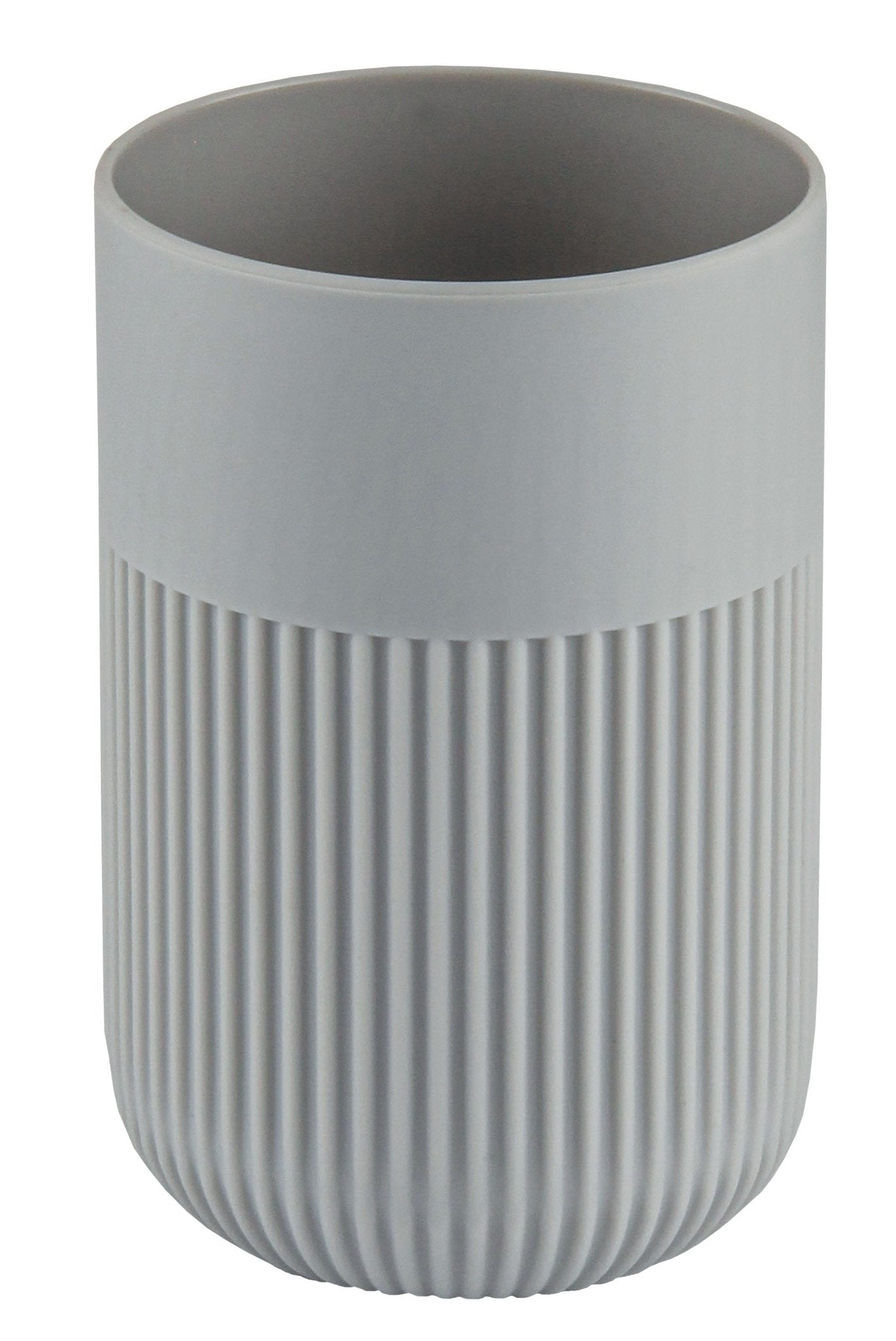 Kleine Wolke Zahnbürstenhalter Scout – 7,2×7,2×10,6 cm, ABS/Gummi, Silbergrau