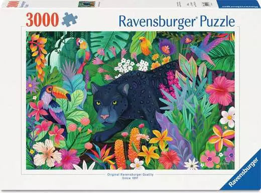 Ravensburger Puzzle Panther im blühenden Dschungel – 3000 Teile – 121 × 80 cm – ab 14 J.