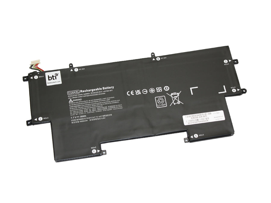 BTI Notebook-Akku – für HP – 38 Wh, 7,7 V (4 Zellen) – Schwarz