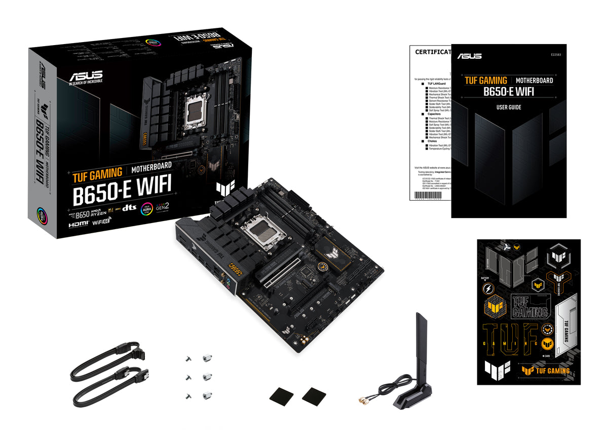 ASUS TUF GAMING B650-E WIFI – Mainboard – Sockel AM5, AMD B650, ATX, DDR5, 192 GB