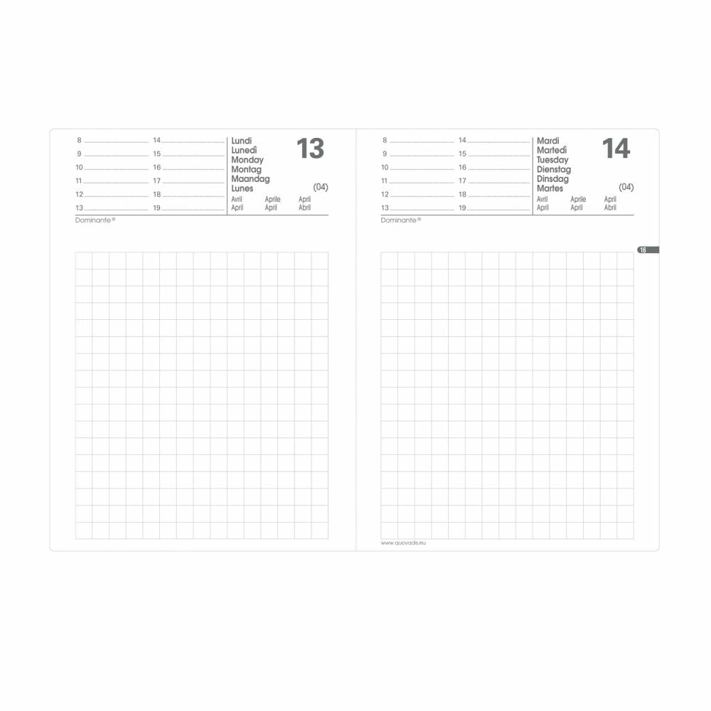 Quo Vadis Impala Maor – Tagesagenda 2027, 1 Tag/1 Seite, 8,5 × 13 cm, schwarz