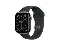 Apple Watch Series 11 42 mm GPS + Cellular – Titan, Sportarmband, Schwarz, S/M, 50 m, für iPhone