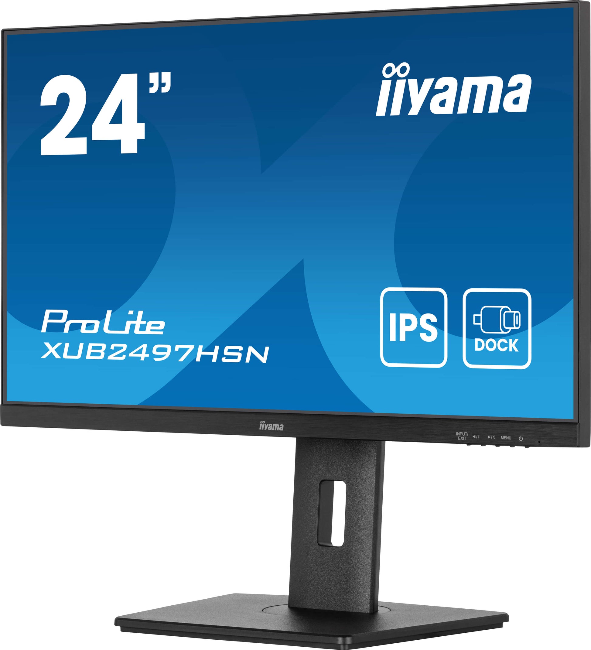 iiyama ProLite XUB2497HSN-B2 – 23,8", 1920 × 1080 (Full HD), IPS, 100 Hz, USB-C 65 W, LAN