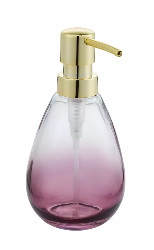 Diaqua Farin Seifenspender – Glas, Kunststoff, Lila, Gold, 150 ml