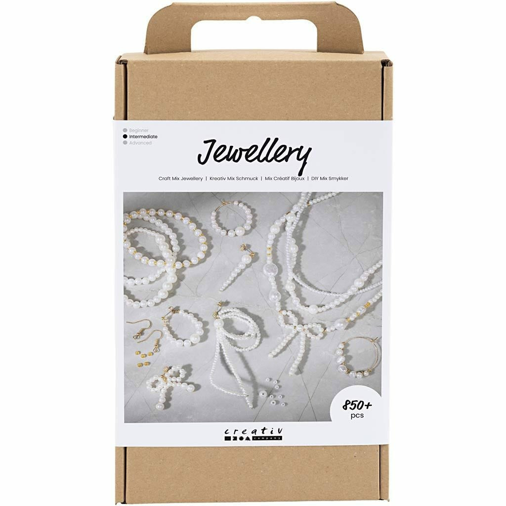 Creativ Company Schmuck-Bastelset – 850-teilig – Inkl. Perlen & Schmuckzubehör – Mehrfarbig