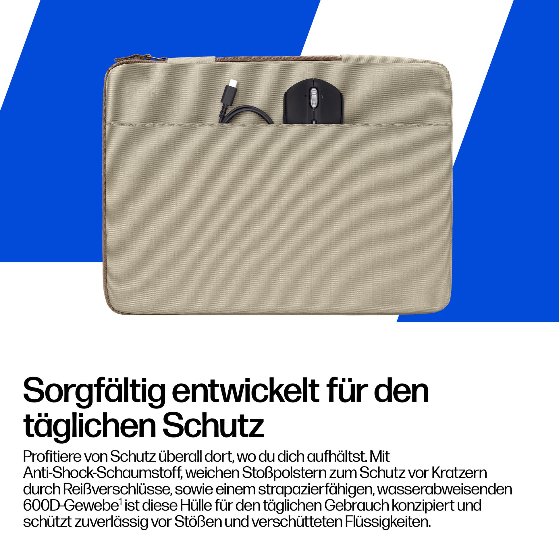 HP Notebook-Schutzhülle für Laptops bis 14" – Latte Taupe