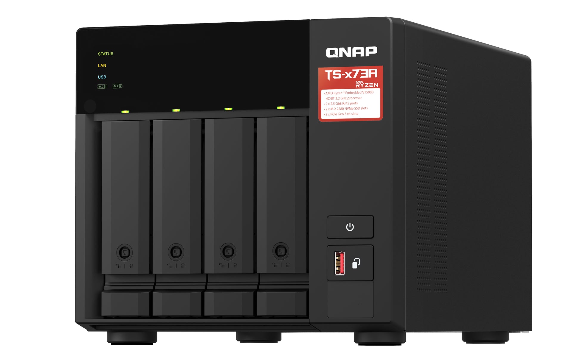 QNAP TS-473A-8G Allgemeines Speichergerät – 4 Bay