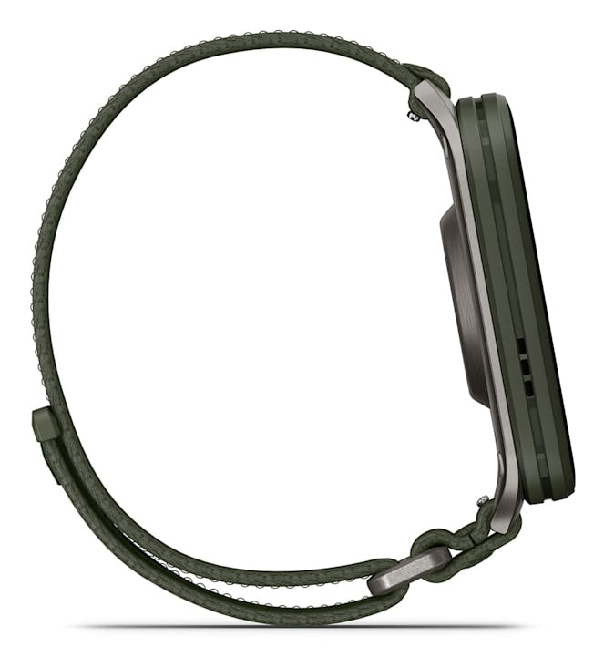 Garmin Venu Sq 2 Music 46 mm GPS – Slate, Moss, 50 m, für Android, iPhone