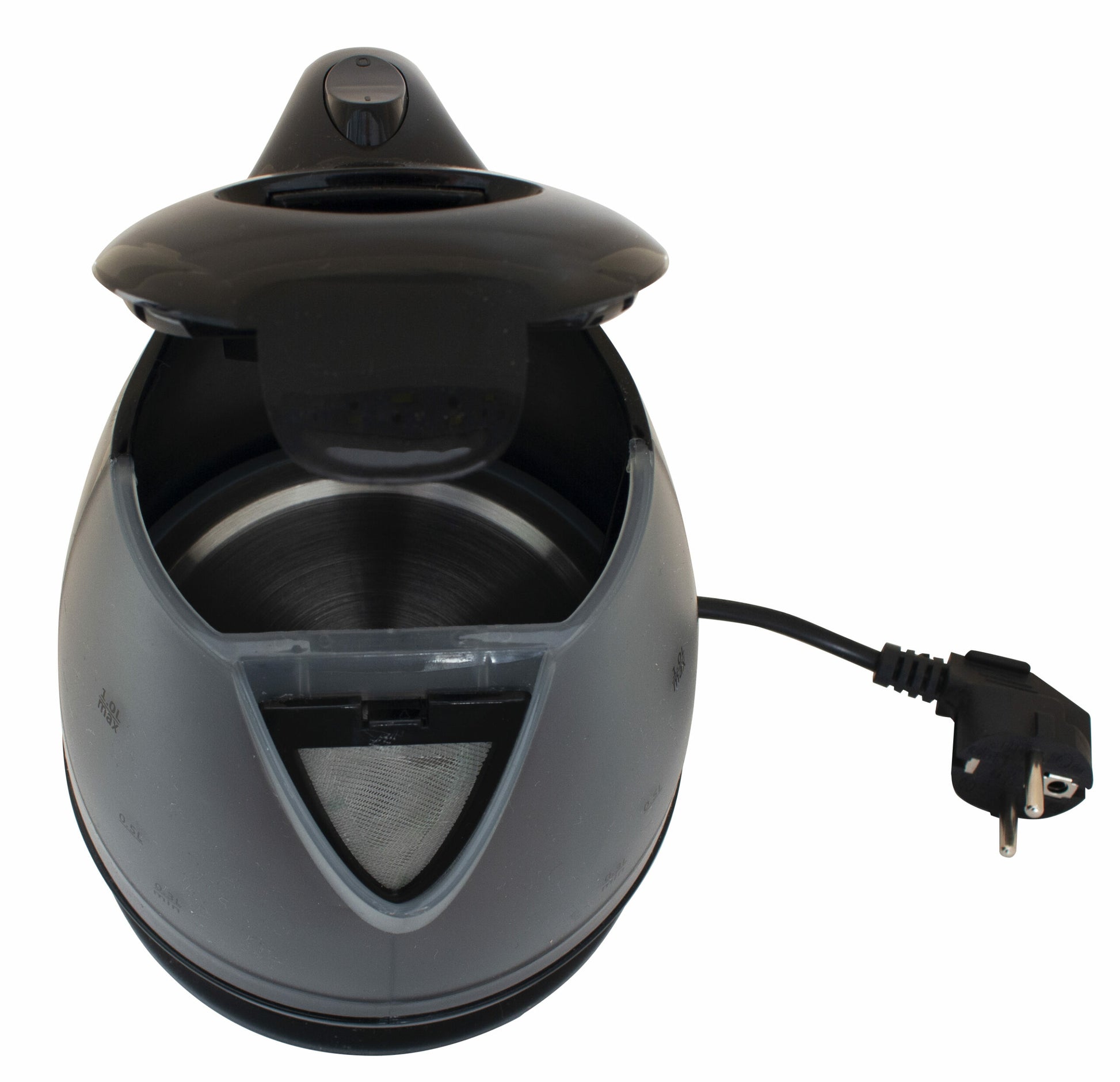 Eurotrail Wasserkocher ETKW6014 – 1 l, Kunststoff, 900 W, Schwarz, 360°-Sockel