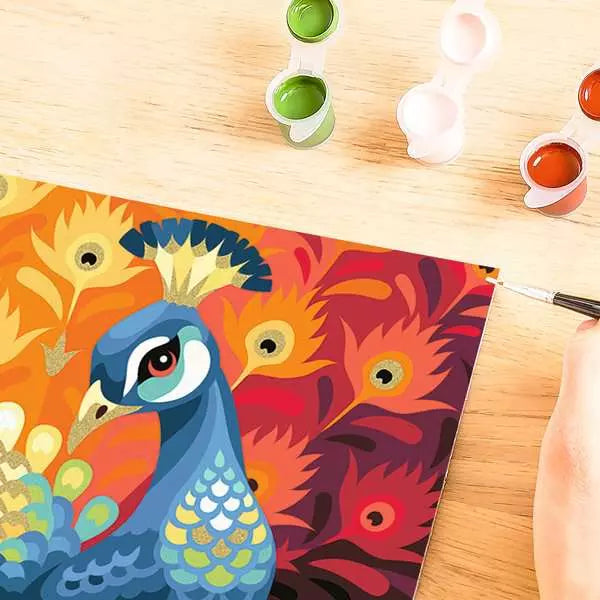 Ravensburger CreArt – Malen-nach-Zahlen-Set – Pfau – ab 11 Jahren