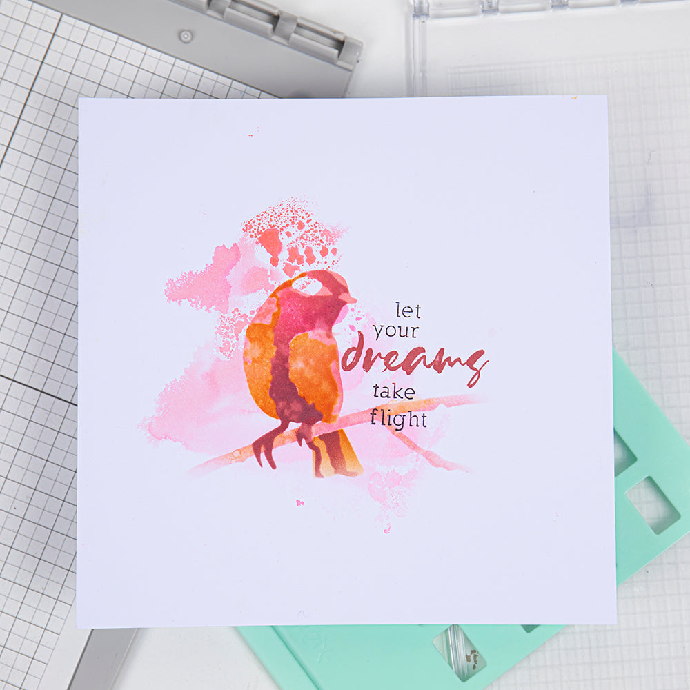 Sizzix Schablone – Vogel & Äste – 150 × 150 mm