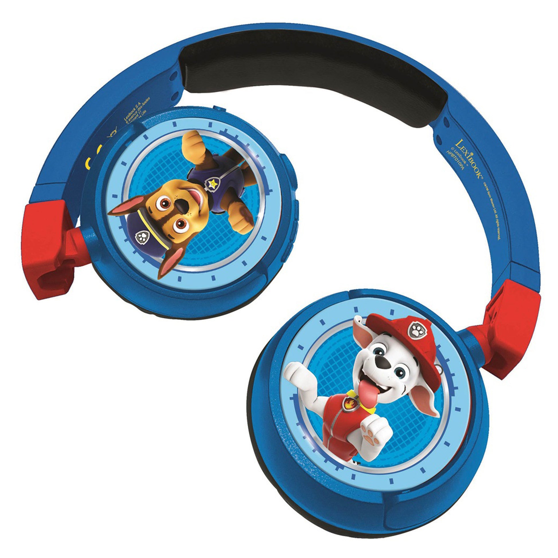 Lexibook Paw Patrol HPBT010PA Kinderkopfhörer – Over-Ear, Stereo, Kabel + BT, 85 dB-Limit, Blau, BT 5.0