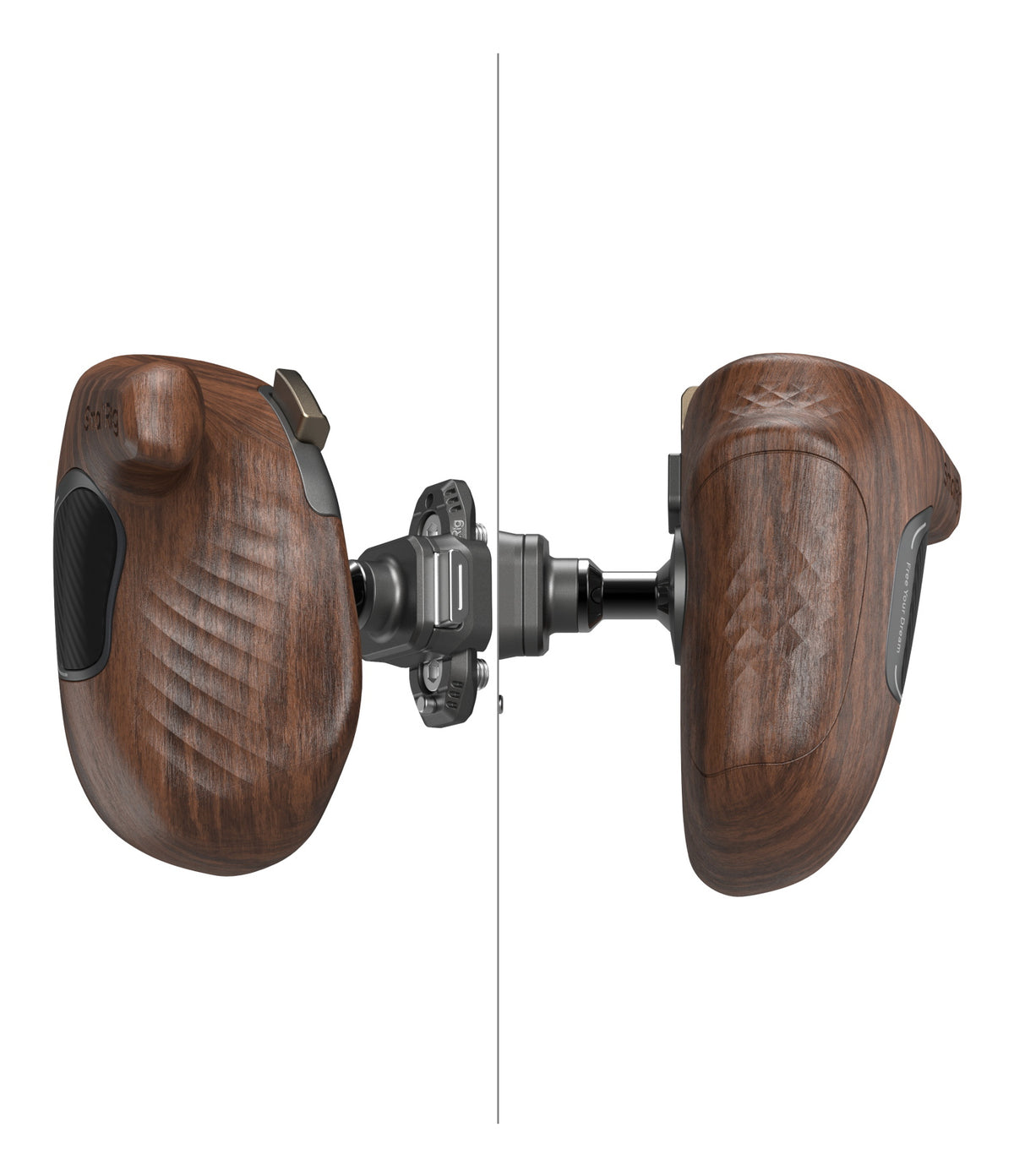 SmallRig ImageGrip 5161 Handgriff – Holzgriff, NATO-Klemme (links) – für viele Kameras – Braun