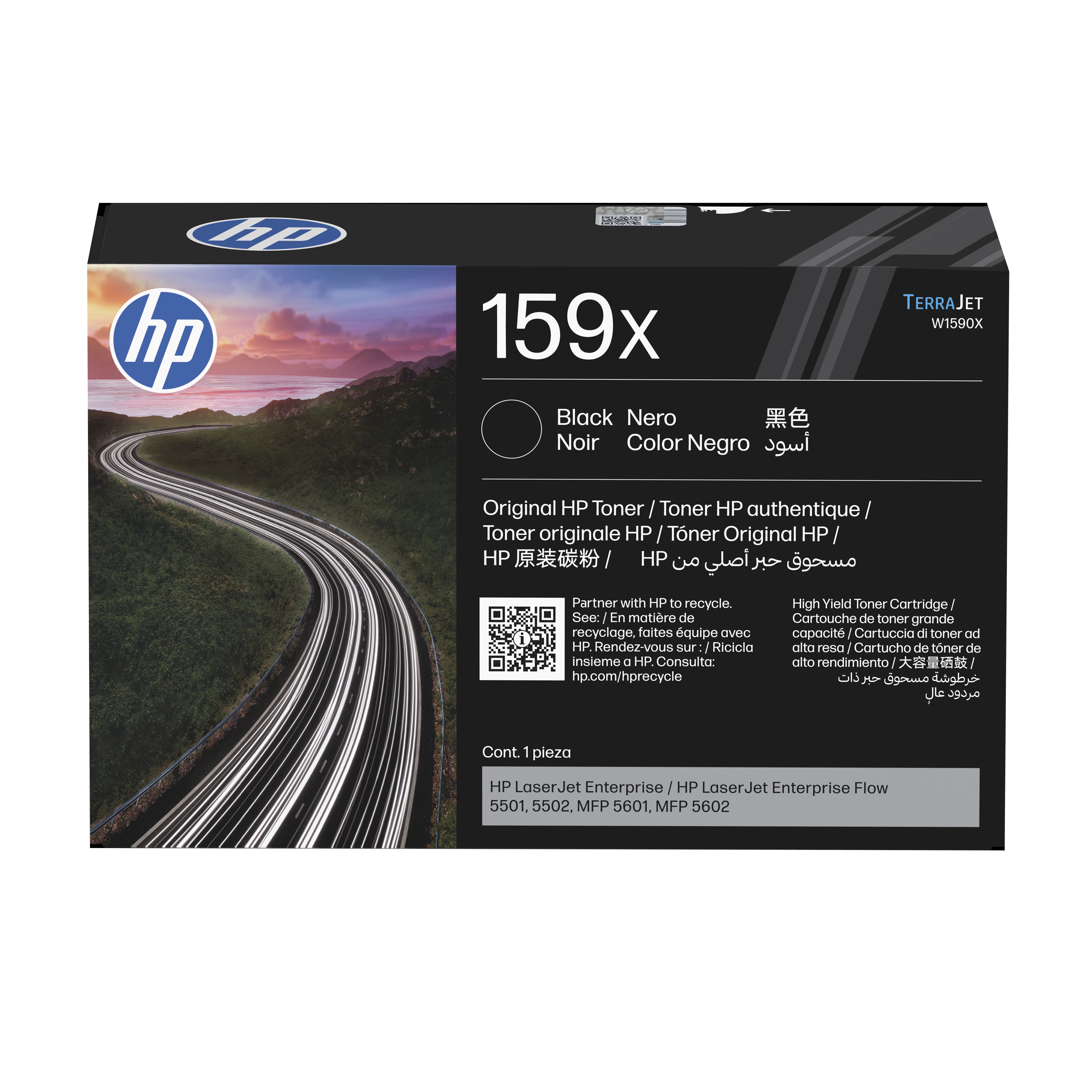 HP 159X (W1590X) Schwarz Toner – Original XL – 10'000 Seiten – für HP 5501/5502/5601 u. a.